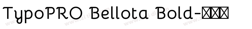 TypoPRO Bellota Bold字体转换